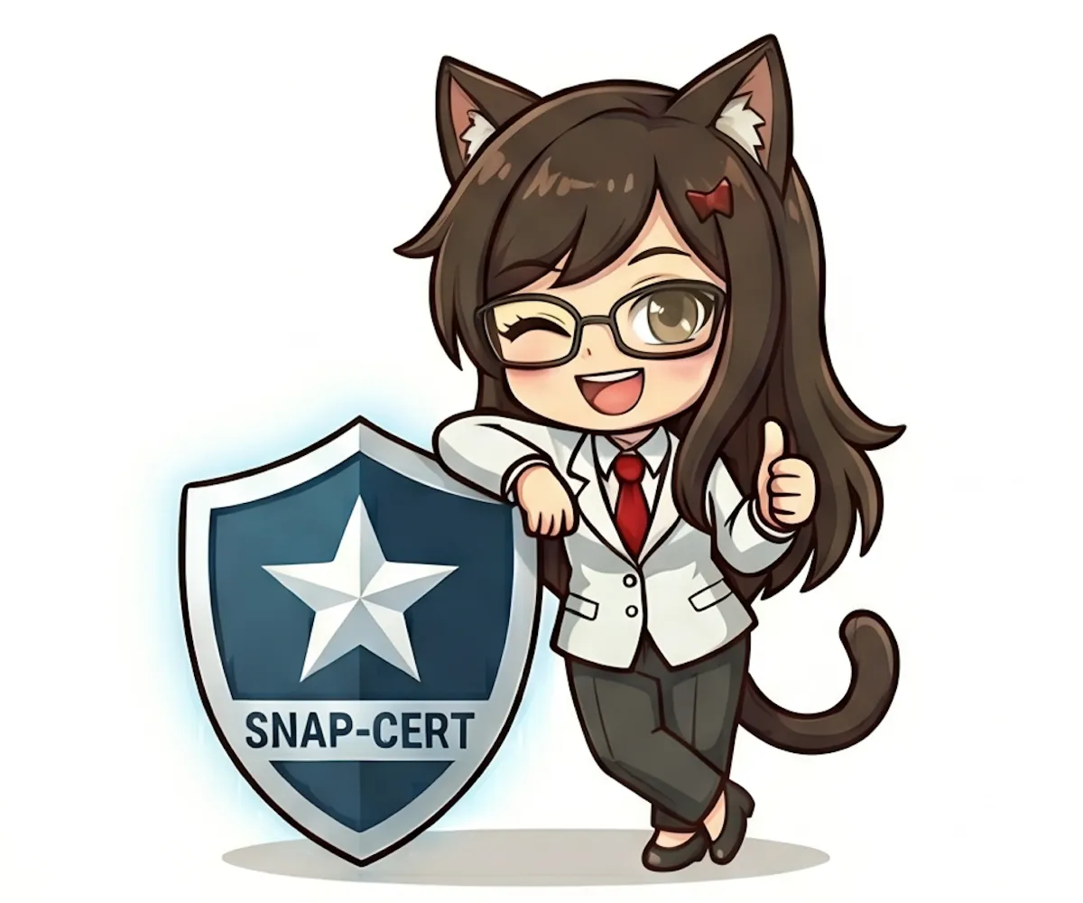 SnapCert platform showing digital credentials